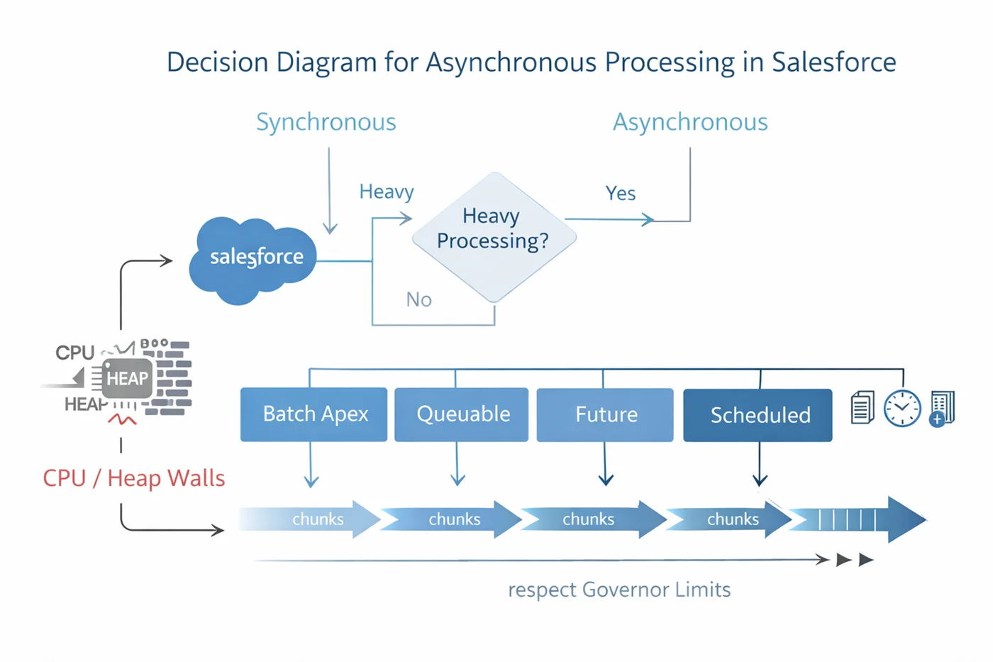 diagram for asynchronous processing in Salesforce